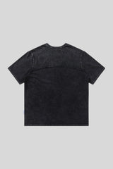 Washed Raw Seam Logo Patch Short Sleeve T-Shirt