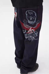 Gothic Multi Pocket Baggy Denim Jeans