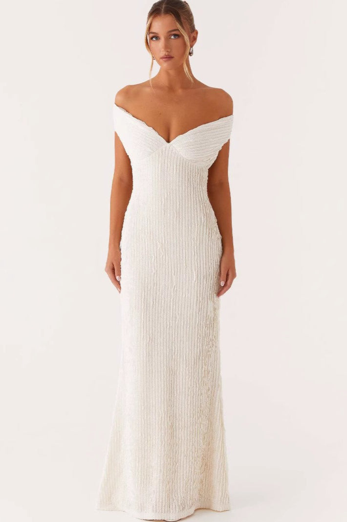Sexy Strappy Backless Solid Bodycon Evening Maxi Sweater Dress