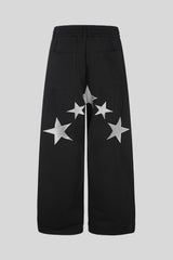Pegasus Star Embroidered Wide Leg Sweatpants