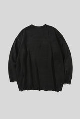 Graffiti Typography Distressed Sweater