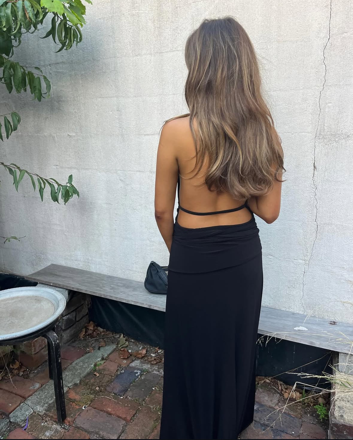Sexy V Neck Backless Hooded Fitted Maxi Dress