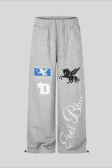 Vintage Pegasus Embroidered Wide Leg Sweatpants