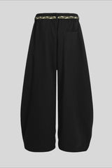Rope Belt Minimal Wide Leg Sweatpants