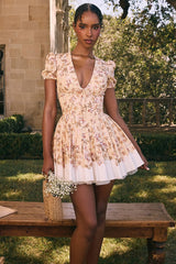 Floral Print Short Dress