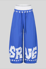 Star Graphic Contrast Waist Sweatpants