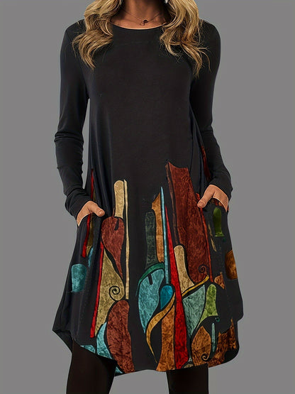 Smooth Silhouette Midi Dress