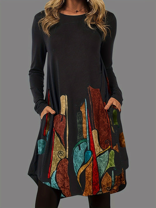 Smooth Silhouette Midi Dress