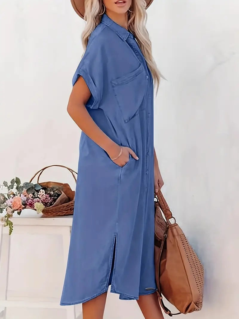 Samira-Shirt dress with fixed