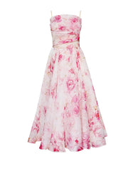 Emilia-Elegant Printed Strapless Dress