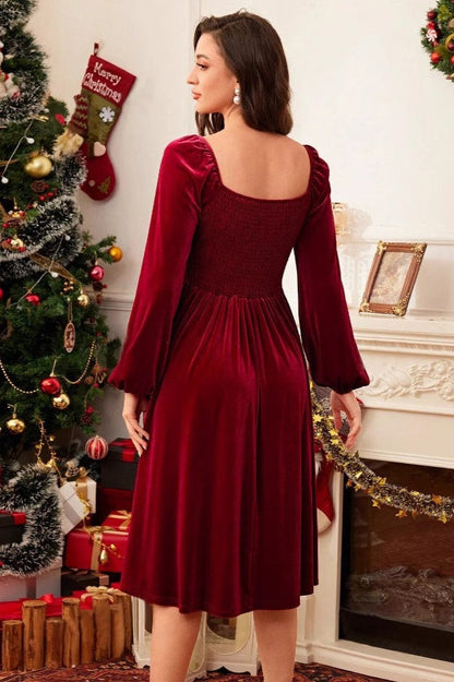 Long Sleeve Ball Gown Party Dress