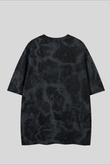 Thorn Embroidered Washed Oversized Short Sleeve T-Shirt