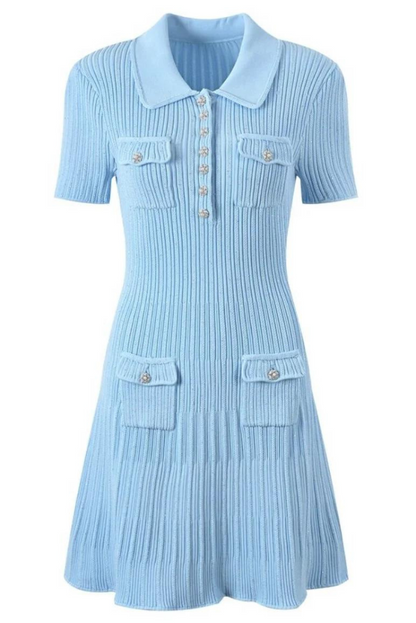 Ribbed Short Dress