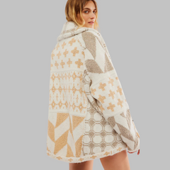 PORTIA™ | Vintage Button Down Collar Oversized Cardigan
