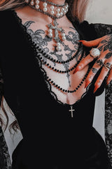 Lace Velvet Gothic Dress
