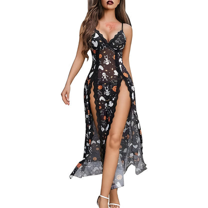 Long Sheer With Floral Lace