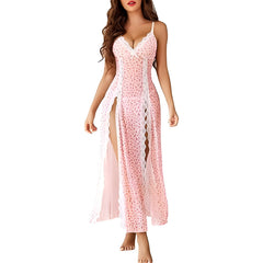 Long Sheer With Floral Lace