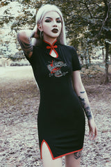 High Waist Cheongsam Gothic Dress