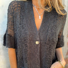MAISIE - OPEN-WEAVE KNIT CARDIGAN