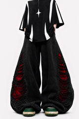 Ripped Baggy Barrel Leg Streetwear Jeans