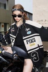 Retro Racing Baseball Bomber Jacket