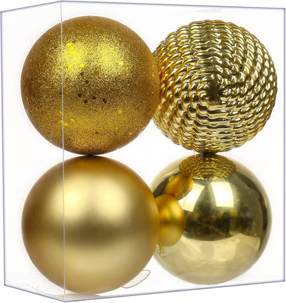 Blue Christmas Ball Ornaments - Set of 2