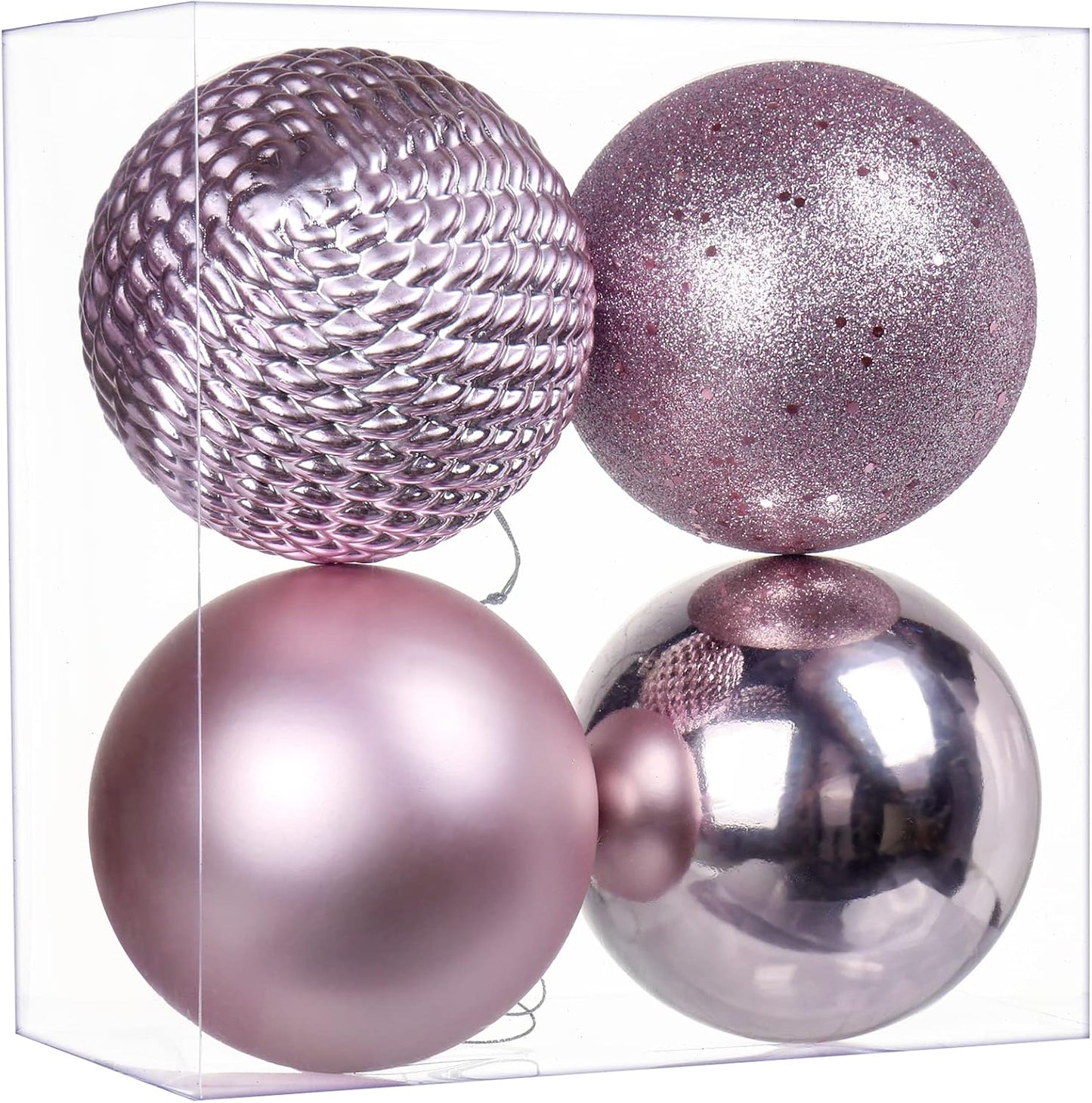 Blue Christmas Ball Ornaments - Set of 2