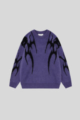 Mohair Flame Graphic Relaxed Sweater