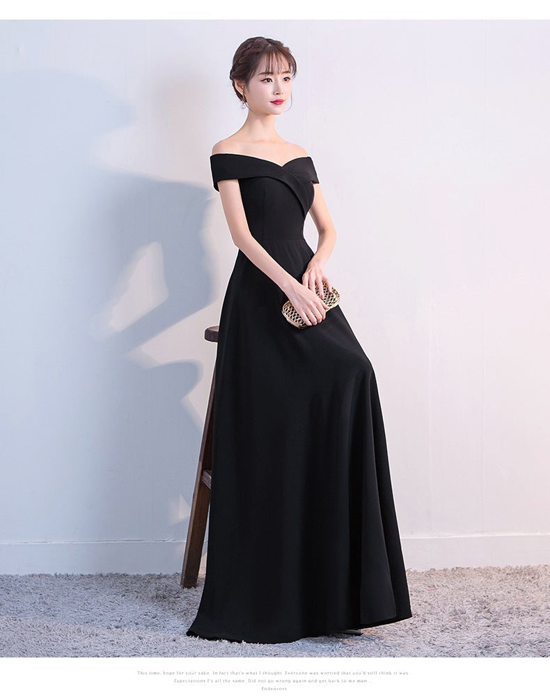 Ella Elegant off-the-shoulder gown