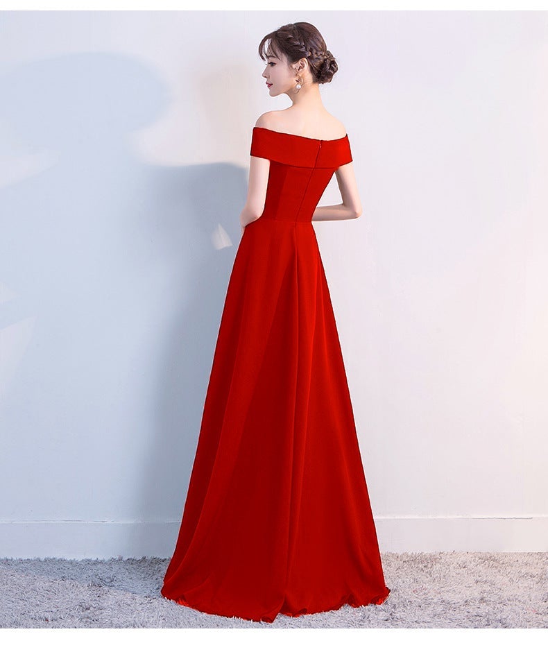 Ella Elegant off-the-shoulder gown