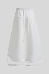 Distressed Script Graphic Wide Leg Sweatpants