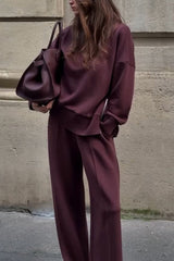 KIMBERLY - ZIPPERED SWEATSHIRT & LOUNGE PANTS SET