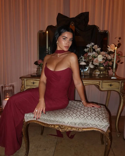 Strapless Bodycon Maxi Dress