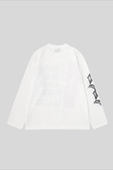 Graffiti Cross Graphic Waffle Long Sleeve Tee
