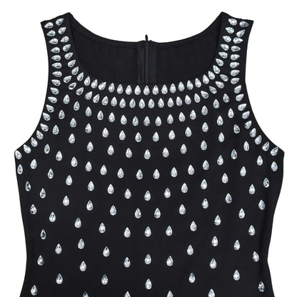 Rhinestone Sleeveless Hip Dress