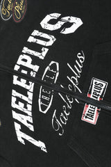 Washed Varsity Typography Zip Hoodie