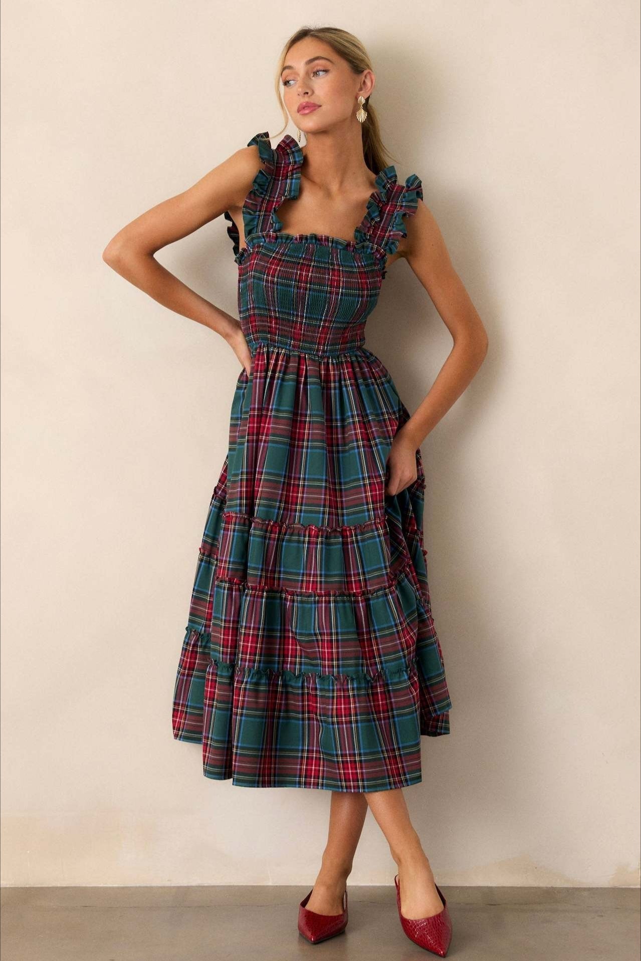 Checkered Slip Party Dress