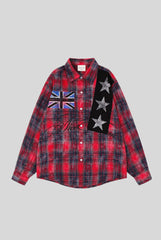 Union Jack Star Plaid Long Sleeve Shirt