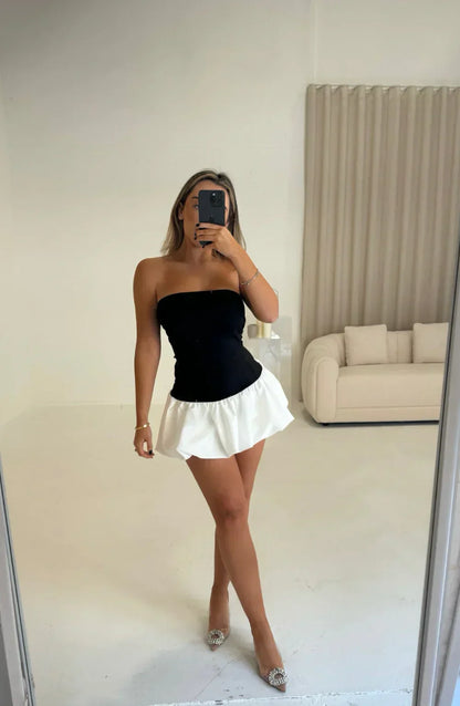 Bubble Hem Short Dress