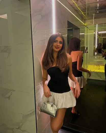 Bubble Hem Short Dress