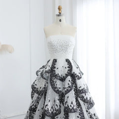 Ruffles Ball Gown Tulle Evening Dress| Customized