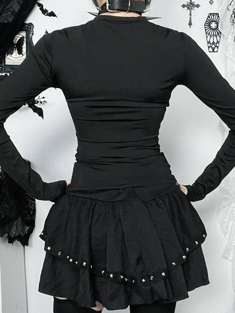 Empty Net Patchwork Knit Top