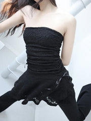 Sleeveless Mesh Cocktail M Dress