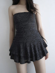 Sleeveless Mesh Cocktail M Dress