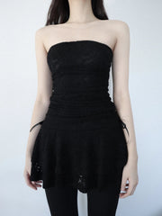Sleeveless Mesh Cocktail M Dress