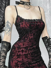 Cross Design Spaghetti Strap Full-Length Dress
