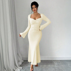 High Cold Adult Lady like Woman Wind Dress High Grade Ankle Feeling Dress