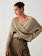 Cross My Heart Trendy Oversized Crop Sweater Sweaters L