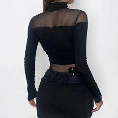 Mesh Bodysuit Knit Top