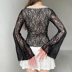 Bow V-neck Knit Top